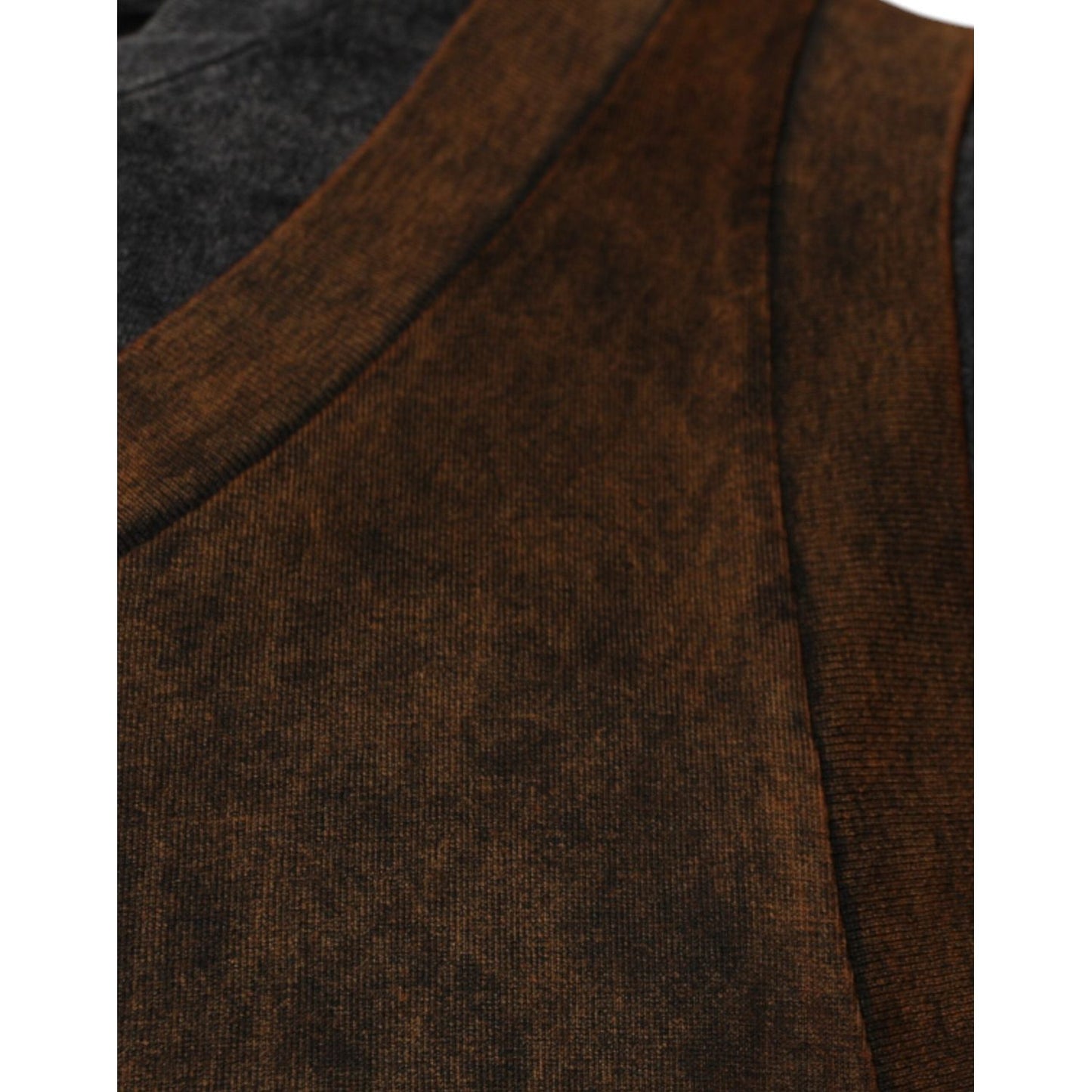 Dolce & Gabbana Dolce & Gabbana Brown Cotton Round Neck Sleeveless T-shirt TSH87482-52 1728,67345645728,Brown,Dolce & Gabbana,IT52 | XL,Material: 100% Cotton,Men,New with tags,T-Shirts - Men - Clothing
