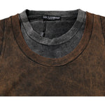 Dolce & Gabbana Dolce & Gabbana Brown Cotton Round Neck Sleeveless T-shirt TSH87482-52 1728,67345645728,Brown,Dolce & Gabbana,IT52 | XL,Material: 100% Cotton,Men,New with tags,T-Shirts - Men - Clothing
