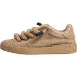 Dolce & Gabbana Dolce & Gabbana Brown Jute Fabric Low Top Men Sneakers Shoes MV6383-42 1728,67345645728,Brown,Dolce & Gabbana,EU42/US9,Material: 100% Jute,Men,Preowned / Defect,Sneakers - Men - Shoes