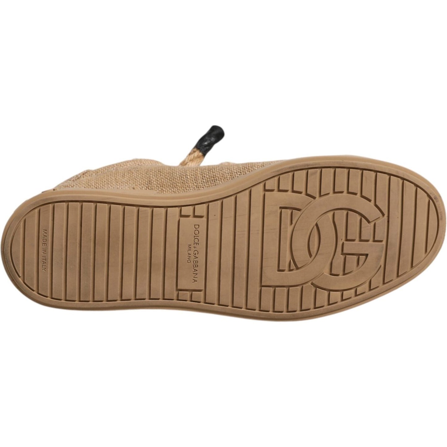 Dolce & Gabbana Dolce & Gabbana Brown Jute Fabric Low Top Men Sneakers Shoes MV6383-42 1728,67345645728,Brown,Dolce & Gabbana,EU42/US9,Material: 100% Jute,Men,Preowned / Defect,Sneakers - Men - Shoes