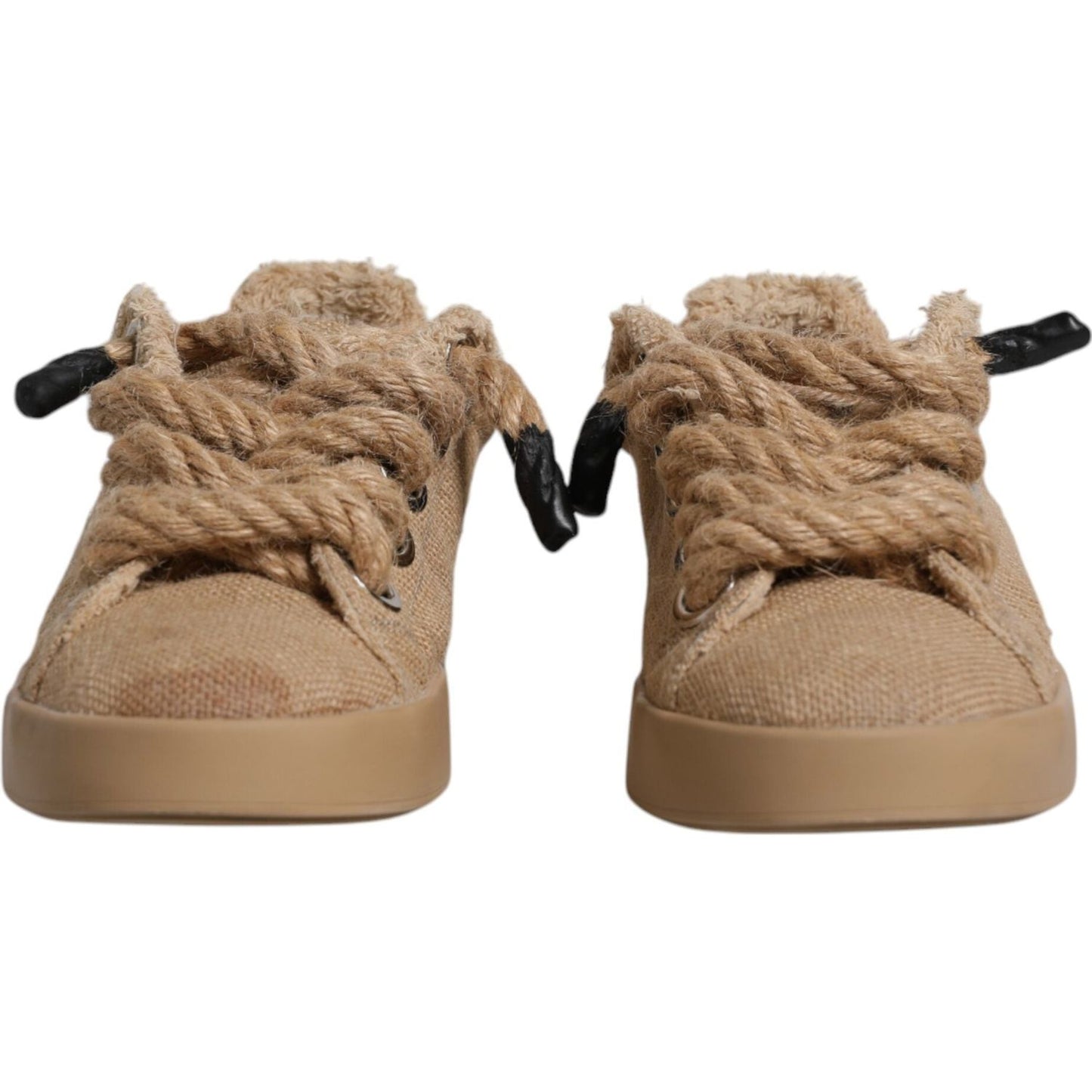 Dolce & Gabbana Dolce & Gabbana Brown Jute Fabric Low Top Men Sneakers Shoes MV6384-41 1728,67345645728,Brown,Dolce & Gabbana,EU41/US8,Material: 100% Jute,Men,Preowned / Defect,Sneakers - Men - Shoes