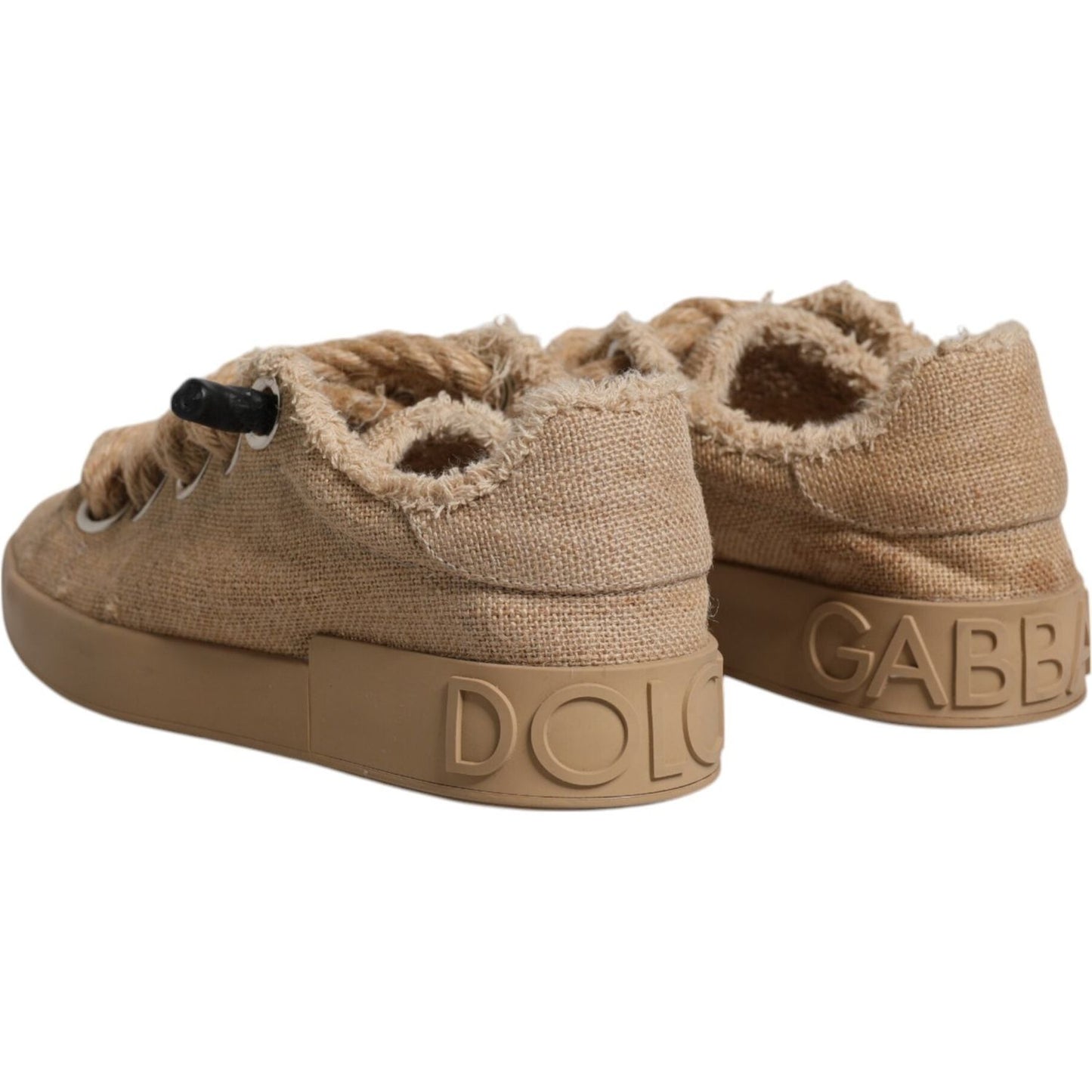 Dolce & Gabbana Dolce & Gabbana Brown Jute Fabric Low Top Men Sneakers Shoes MV6384-41 1728,67345645728,Brown,Dolce & Gabbana,EU41/US8,Material: 100% Jute,Men,Preowned / Defect,Sneakers - Men - Shoes