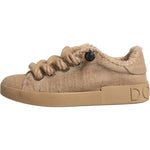 Dolce & Gabbana Dolce & Gabbana Brown Jute Fabric Low Top Men Sneakers Shoes MV6384-41 1728,67345645728,Brown,Dolce & Gabbana,EU41/US8,Material: 100% Jute,Men,Preowned / Defect,Sneakers - Men - Shoes