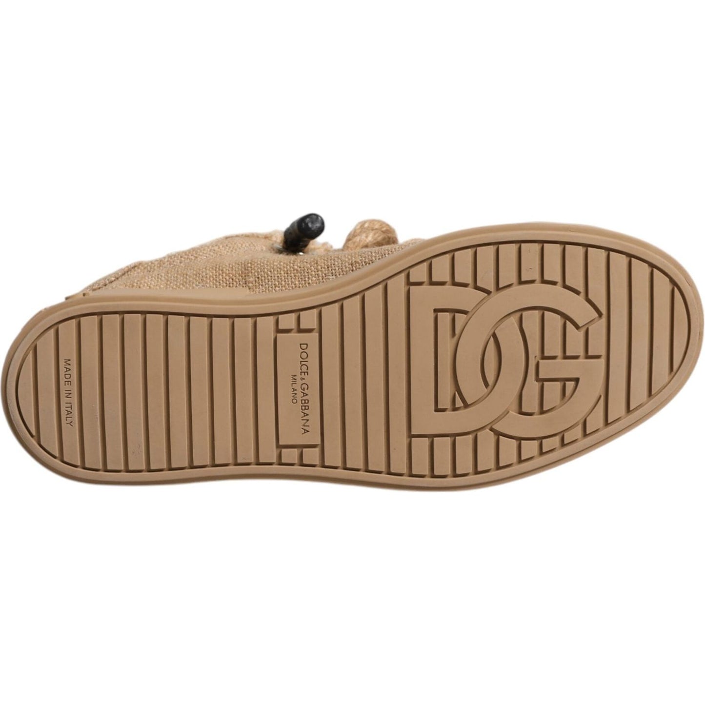 Dolce & Gabbana Dolce & Gabbana Brown Jute Fabric Low Top Men Sneakers Shoes MV6384-41 1728,67345645728,Brown,Dolce & Gabbana,EU41/US8,Material: 100% Jute,Men,Preowned / Defect,Sneakers - Men - Shoes