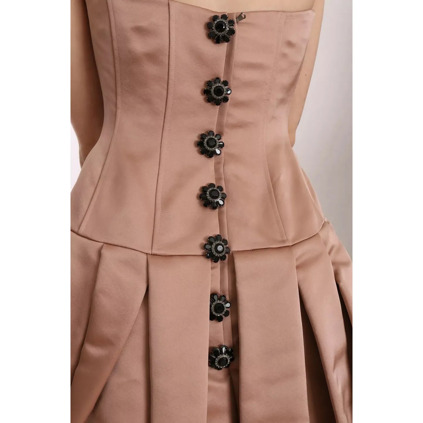 Dolce & Gabbana Dolce & Gabbana Crystal Pink Silk Chandelier Ball Gown Dress DR1667 100% Silk,1728,67345645728,Dolce & Gabbana,Dresses - Women - Clothing,IT42|M,Pink,Preowned / Defect,Women