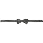 Dolce & Gabbana Gray Silk Patterned Adjustable Neck Men Bow Tie Dolce & Gabbana Dark Slate Gray
