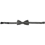 Dolce & Gabbana Gray Silk Patterned Adjustable Neck Men Bow Tie Dolce & Gabbana Dark Slate Gray