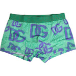 Dolce & Gabbana Dolce & Gabbana Green Cotton DG Logo Printed Boxer Underwear BIK1254-4 1728,67345645728,Dolce & Gabbana,Green,IT4 | S,Material: 93% Cotton 7% Elastane,Men,New with tags,Underwear - Men - Clothing