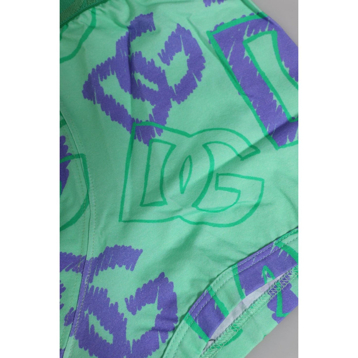Dolce & Gabbana Dolce & Gabbana Green Cotton DG Logo Printed Boxer Underwear BIK1254-4 1728,67345645728,Dolce & Gabbana,Green,IT4 | S,Material: 93% Cotton 7% Elastane,Men,New with tags,Underwear - Men - Clothing