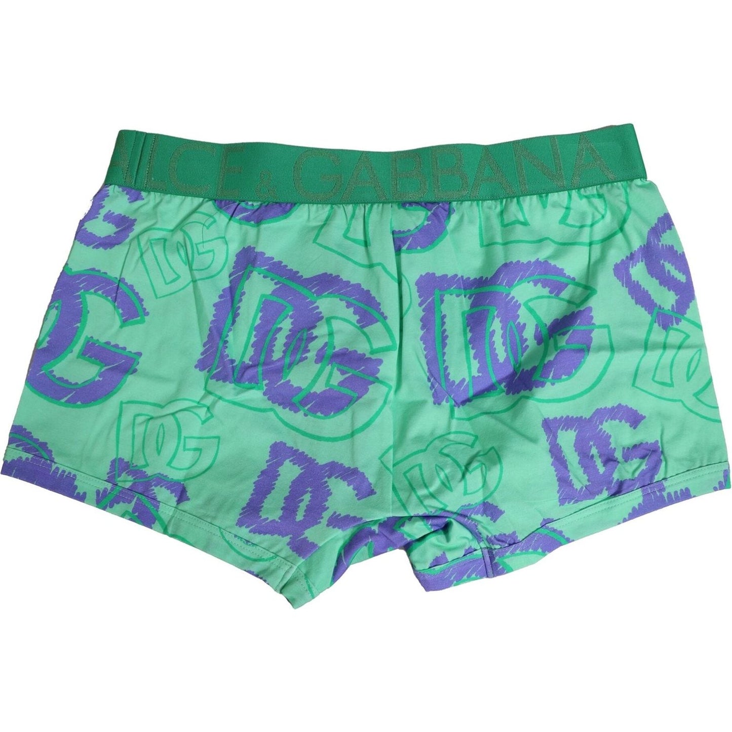 Dolce & Gabbana Dolce & Gabbana Green Cotton DG Logo Printed Boxer Underwear BIK1254-4 1728,67345645728,Dolce & Gabbana,Green,IT4 | S,Material: 93% Cotton 7% Elastane,Men,New with tags,Underwear - Men - Clothing