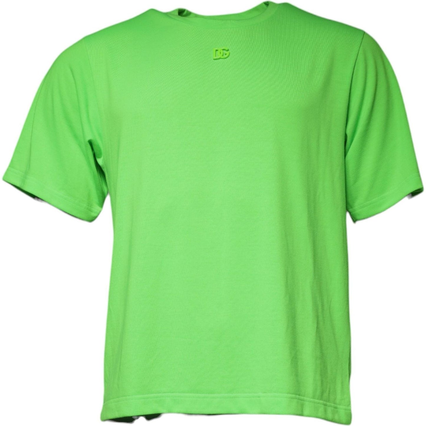 Dolce & Gabbana Dolce & Gabbana Green Logo Round Neck Short Sleeves T-shirt TSH86922-48 1728,67345645728,Dolce & Gabbana,Green,IT48 | M,Material: 100% Polyester,Men,New with tags,T-Shirts - Men - Clothing