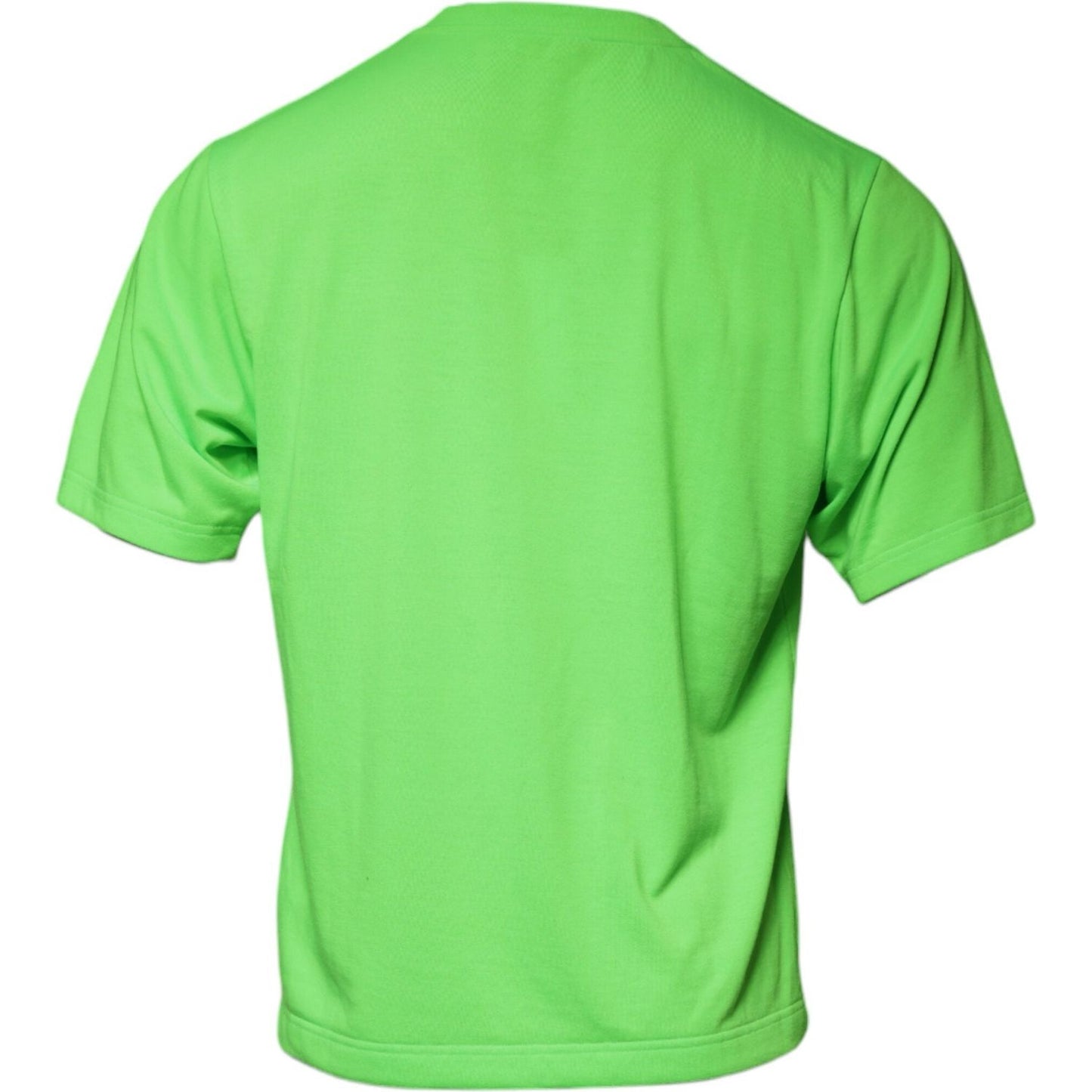 Dolce & Gabbana Dolce & Gabbana Green Logo Round Neck Short Sleeves T-shirt TSH86922-48 1728,67345645728,Dolce & Gabbana,Green,IT48 | M,Material: 100% Polyester,Men,New with tags,T-Shirts - Men - Clothing