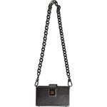 Dolce & Gabbana Metallic Gray DG BOX Leather Shoulder Chain Strap Bag Dolce & Gabbana Dark Slate Gray