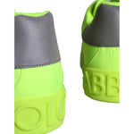 Dolce & Gabbana Dolce & Gabbana Neon Green Logo Tape Low Top Sneakers Shoes MV5830-40 1728,67345645728,Dolce & Gabbana,EU40/US7,Green,Material: 64% Polyester 36% Calf Leather,Men,New with tags,Sneakers - Men - Shoes