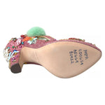 Dolce & Gabbana Dolce & Gabbana Pink Embellished Fur Mary Jane Pumps Shoes LA10945-39 1728,22% PS,30% Lamb,67345645728,Dolce & Gabbana,EU39/US8.5,Material: 48% CO,Pink,Preowned / Defect,Sandals - Women - Shoes,Women