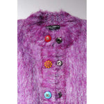 Dolce & Gabbana Dolce & Gabbana Purple Button Embellished Trench Coat Jacket JKT41448-36 1728,67345645728,Dolce & Gabbana,IT36|XXS,IT38 | XS,IT40|S,IT42|M,IT44 | L,Jackets & Coats - Women - Clothing,Material: 26% Wool 25% Mohair 25% Polyester Film Fiber 1