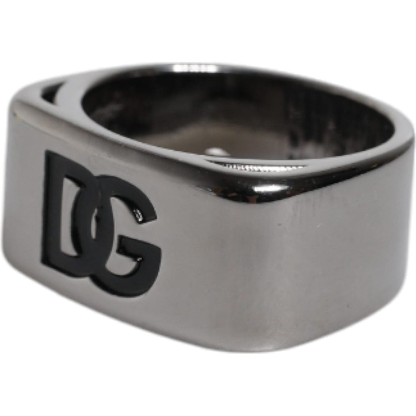 Dolce & Gabbana Dolce & Gabbana Silver Tone Brass Anello DG Logo Ring SMY10559-62 1728,67345645728,Dolce & Gabbana,EU62 | US10.5,Material: 100% Brass,Men,New with tags,Rings - Men - Jewelry,Silver
