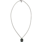 Dolce & Gabbana Sterling Silver 925 Chain Bar Gem Pendant Logo Necklace Necklace Dolce & Gabbana Light Gray