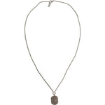 Dolce & Gabbana Sterling Silver 925 Chain Bar Gem Pendant Logo Necklace Necklace Dolce & Gabbana Light Gray