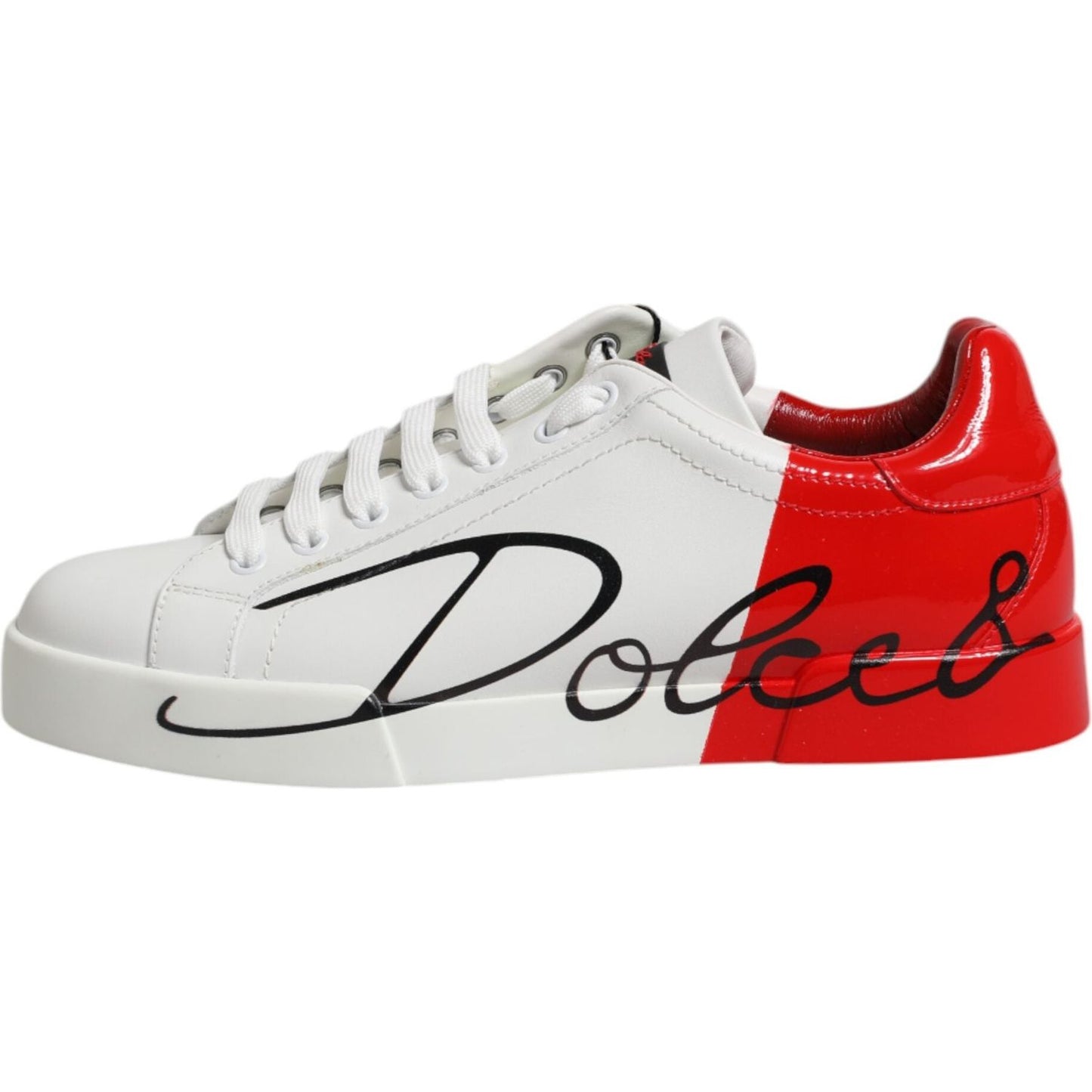 Dolce & Gabbana Dolce & Gabbana White Red Leather Logo Low Top Sneakers Shoes MV7295-39 1728,67345645728,Dolce & Gabbana,EU39/US6,Material: 100% Calf Leather,Men,Men - Shoes,New with tags,Shoes,Sneakers - Men - Shoes,White and Red