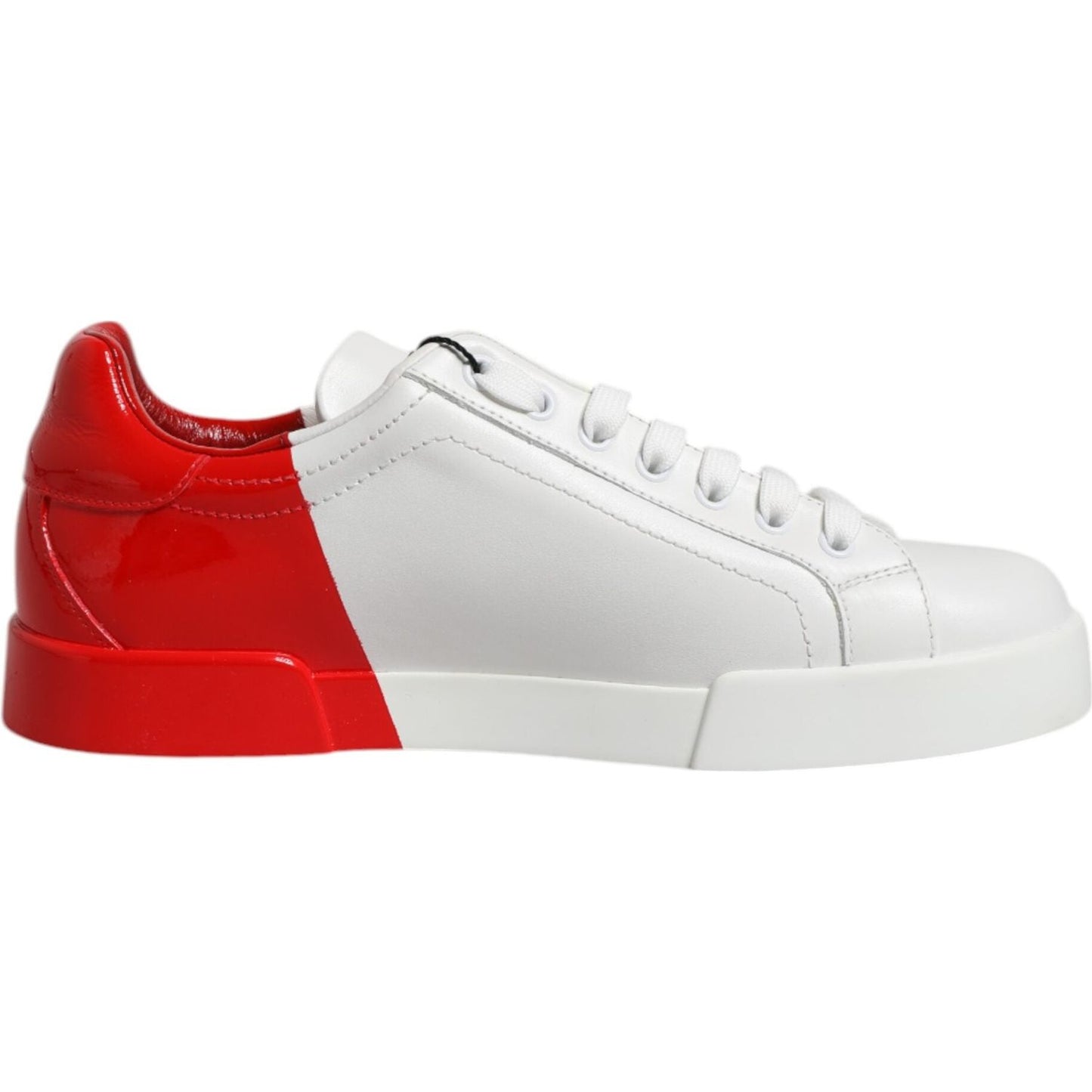 Dolce & Gabbana Dolce & Gabbana White Red Leather Logo Low Top Sneakers Shoes MV7295-39 1728,67345645728,Dolce & Gabbana,EU39/US6,Material: 100% Calf Leather,Men,Men - Shoes,New with tags,Shoes,Sneakers - Men - Shoes,White and Red