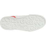 Dolce & Gabbana Dolce & Gabbana White Red Leather Logo Low Top Sneakers Shoes MV7295-39 1728,67345645728,Dolce & Gabbana,EU39/US6,Material: 100% Calf Leather,Men,Men - Shoes,New with tags,Shoes,Sneakers - Men - Shoes,White and Red
