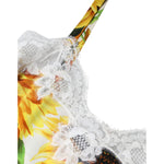 Dolce & Gabbana White Silk Sunflower Lace Sleeveless Tank Top Dolce & Gabbana Light Gray