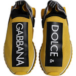 Dolce & Gabbana Dolce & Gabbana Yellow Black Slip On Sorrento Sneaker Shoes MV6627-40.5 1728,67345645728,Dolce & Gabbana,EU40.5/US7.5,Material: 65% Polyester 15% Viscose 10% Nylon 10% Elastane,Men,Men - Shoes,New with tags,Shoes,Sneakers - Men - Shoes,Yel