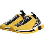 Dolce & Gabbana Dolce & Gabbana Yellow Black Slip On Sorrento Sneaker Shoes MV6627-40.5 1728,67345645728,Dolce & Gabbana,EU40.5/US7.5,Material: 65% Polyester 15% Viscose 10% Nylon 10% Elastane,Men,Men - Shoes,New with tags,Shoes,Sneakers - Men - Shoes,Yel