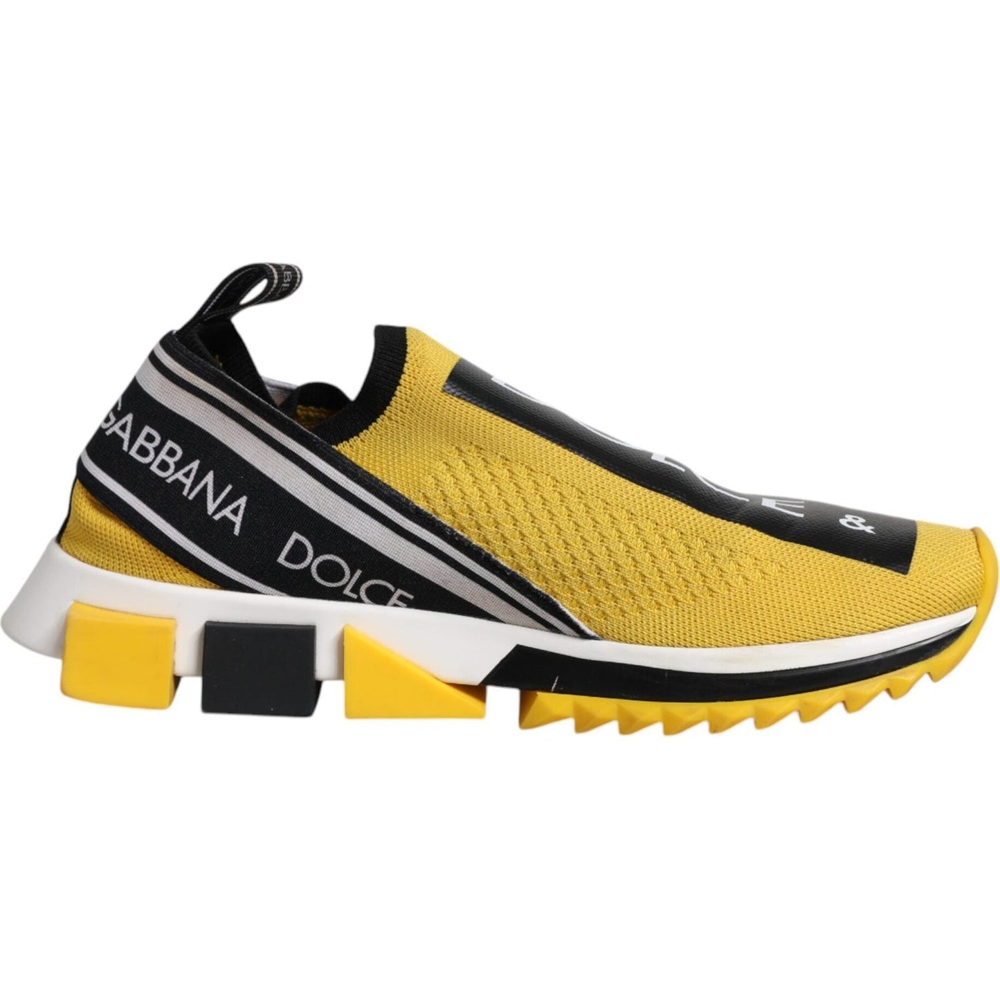 Dolce & Gabbana Dolce & Gabbana Yellow Black Slip On Sorrento Sneaker Shoes MV6627-40.5 1728,67345645728,Dolce & Gabbana,EU40.5/US7.5,Material: 65% Polyester 15% Viscose 10% Nylon 10% Elastane,Men,Men - Shoes,New with tags,Shoes,Sneakers - Men - Shoes,Yel