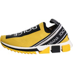 Dolce & Gabbana Dolce & Gabbana Yellow Black Slip On Sorrento Sneaker Shoes MV6627-40.5 1728,67345645728,Dolce & Gabbana,EU40.5/US7.5,Material: 65% Polyester 15% Viscose 10% Nylon 10% Elastane,Men,Men - Shoes,New with tags,Shoes,Sneakers - Men - Shoes,Yel