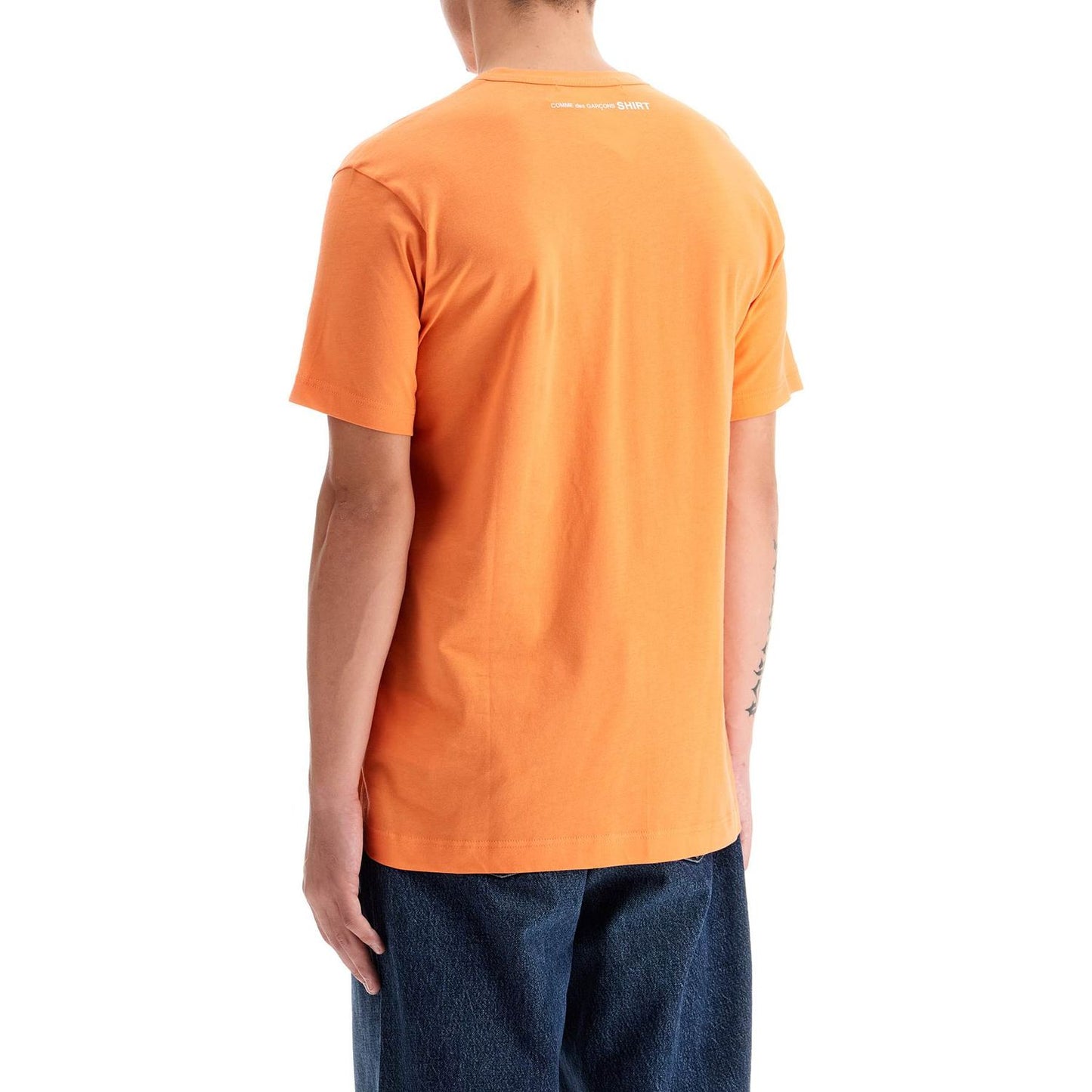 Comme Des Garcons Shirt cotton crewneck t-shirt Topwear Comme Des Garcons Shirt Sandy Brown