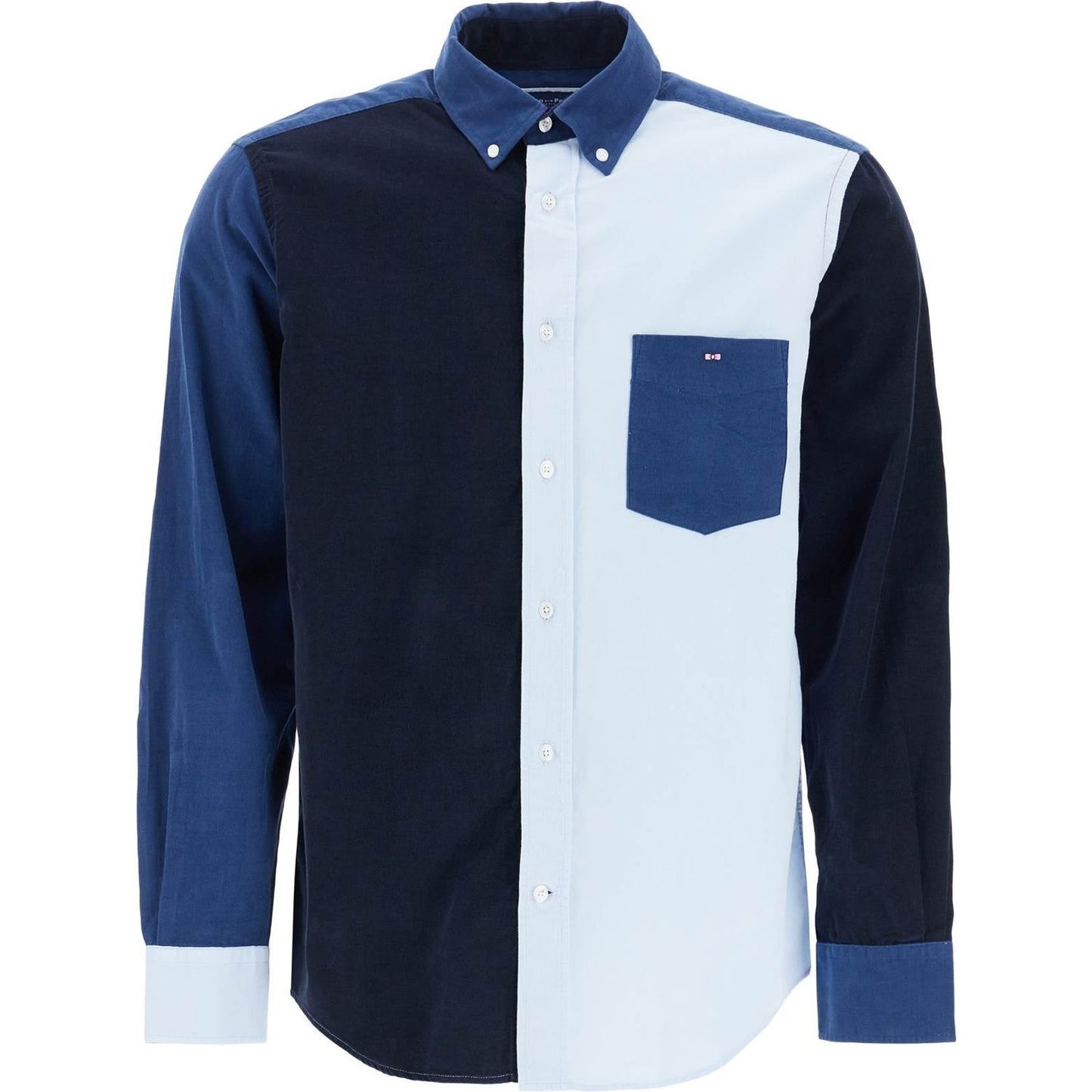 EDEN PARK multicolored blue long sleeve shirt with classic collar Shirts EDEN PARK Dark Slate Gray