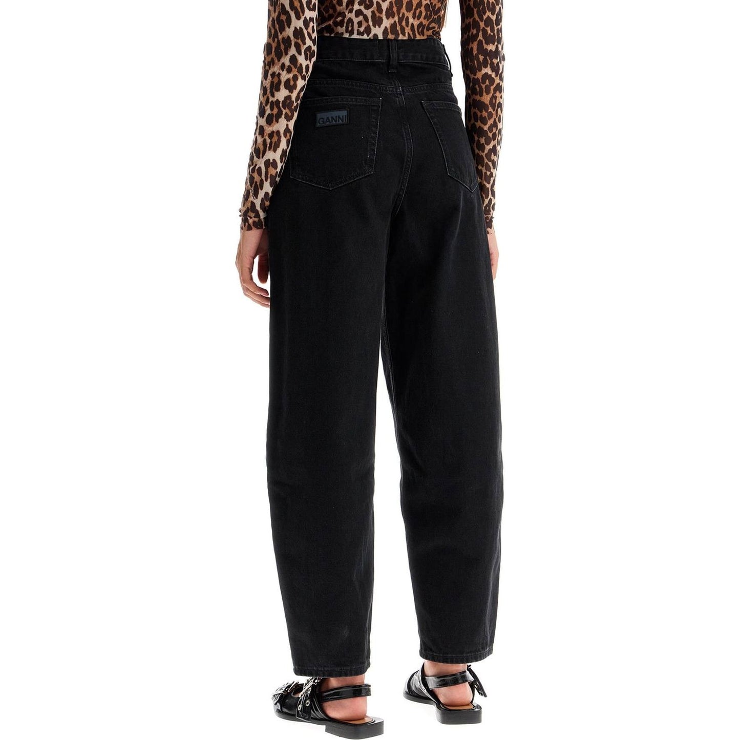 Ganni organic denim tapered jeans Jeans Ganni Black