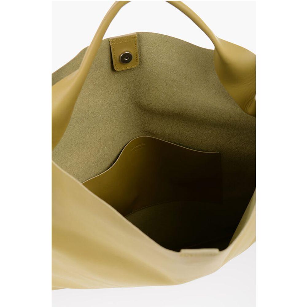 Jil Sander Jil Sander Leather Shopping Bag with Inner Pocket JIP617253GD 1728,74866327712,Bags,Jil Sander,New with tags,Tote Bags - Women - Bags,Women,Women - Bags,Yellow