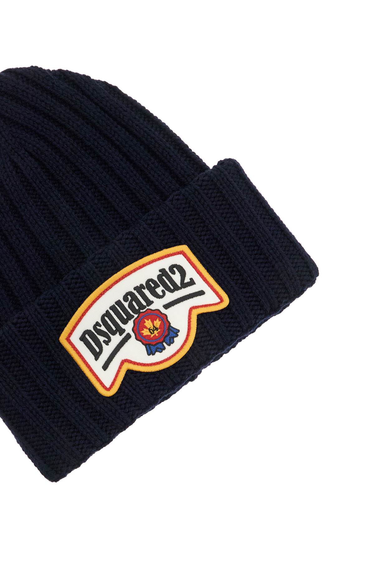 Dsquared2 "beanie hat with patch logo Scarves Hats & Gloves Dsquared2 Black