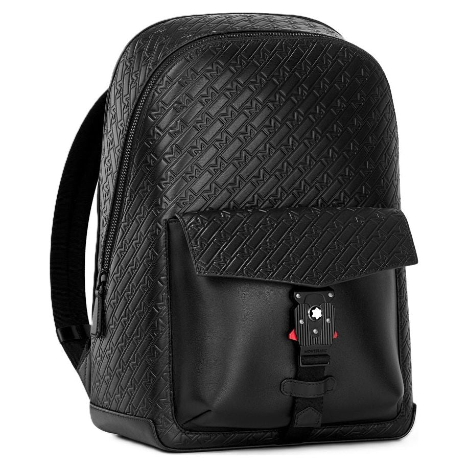 MONTBLANC LEATHER MOD. MONTBLANC MONOGRAM BACKPACK WITH M LOCK BUCKLE 4810 - 30X41X13 FASHION ACCESSORIES MONTBLANC Dark Slate Gray