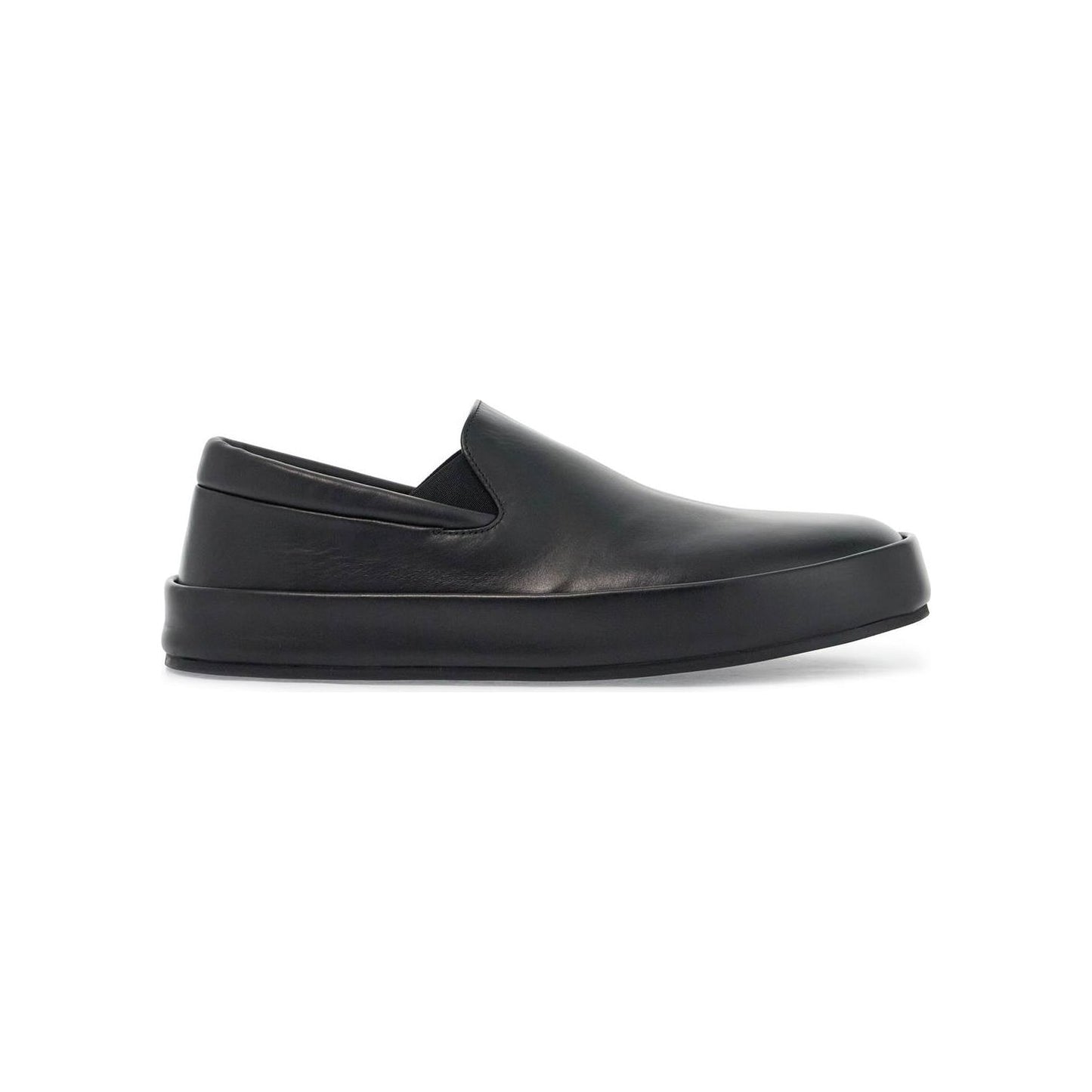 Marsell minimalist black calfskin slip-on slippers with rubber sole Moccasins Marsell Dark Slate Gray