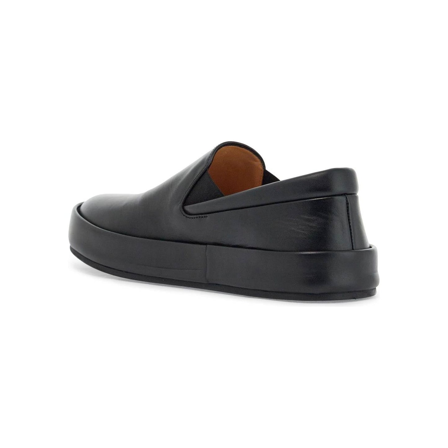 Marsell minimalist black calfskin slip-on slippers with rubber sole Moccasins Marsell Dark Slate Gray