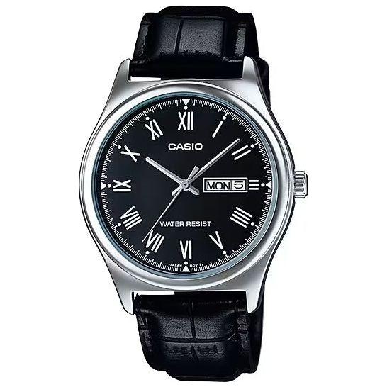 CASIO COLLECTION Mod. DAY DATE, ROMAN INDEXES, LEATHER - BLACK WATCHES CASIO COLLECTION & VINTAGE Light Gray