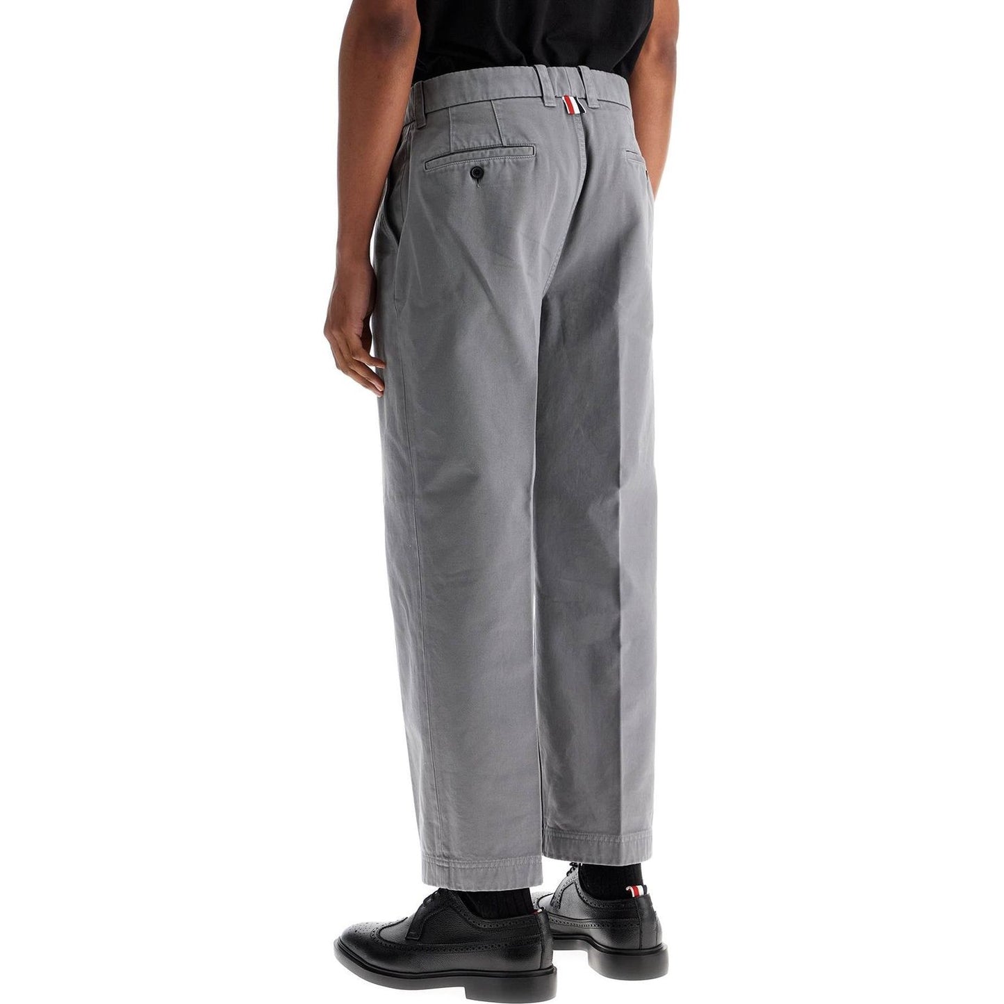Thom Browne medium grey cotton chino utility pants