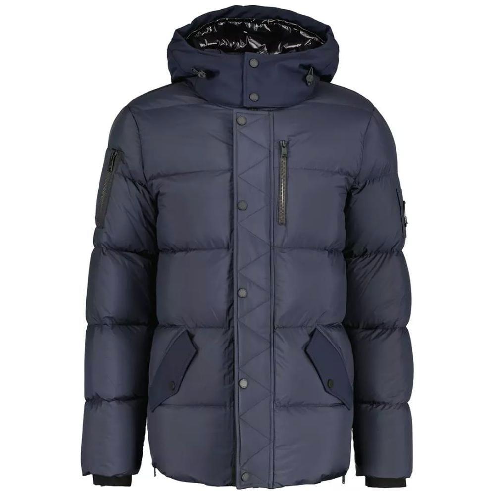 Moose Knuckles Moose Knuckles Blue Nylon Jacket 1728,67346170016,Blue,Clothing,Jackets - Men - Clothing,Men,Men - Clothing,Moose Knuckles,New with tags,XL MO-14450-XL