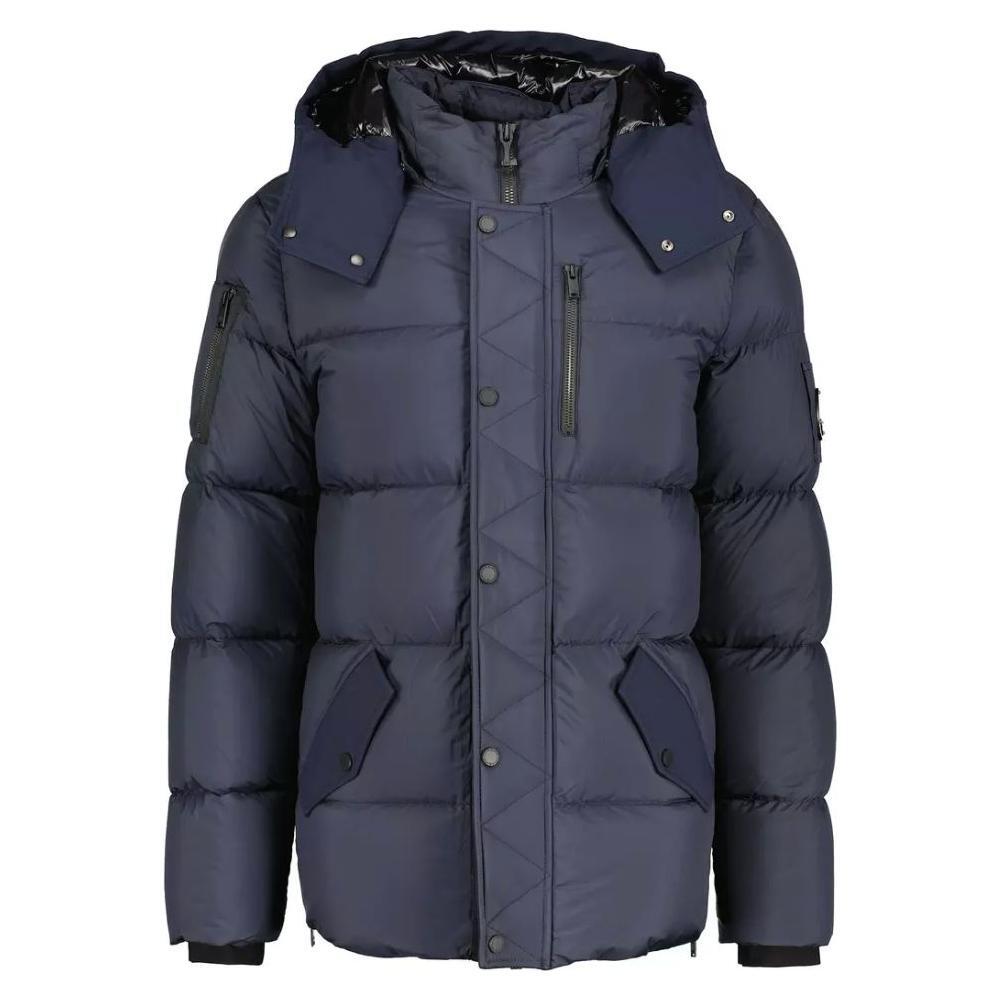 Moose Knuckles Moose Knuckles Blue Nylon Jacket 1728,67346170016,Blue,Clothing,Jackets - Men - Clothing,Men,Men - Clothing,Moose Knuckles,New with tags,XL MO-14450-XL