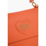 Moschino Moschino LOVE Saffiano Faux Leather Hande Bag with Removable Shoulder MOP554744GD 1728,74866327712,Bags,Moschino,New with tags,Orange,Tote Bags - Women - Bags,Women,Women - Bags