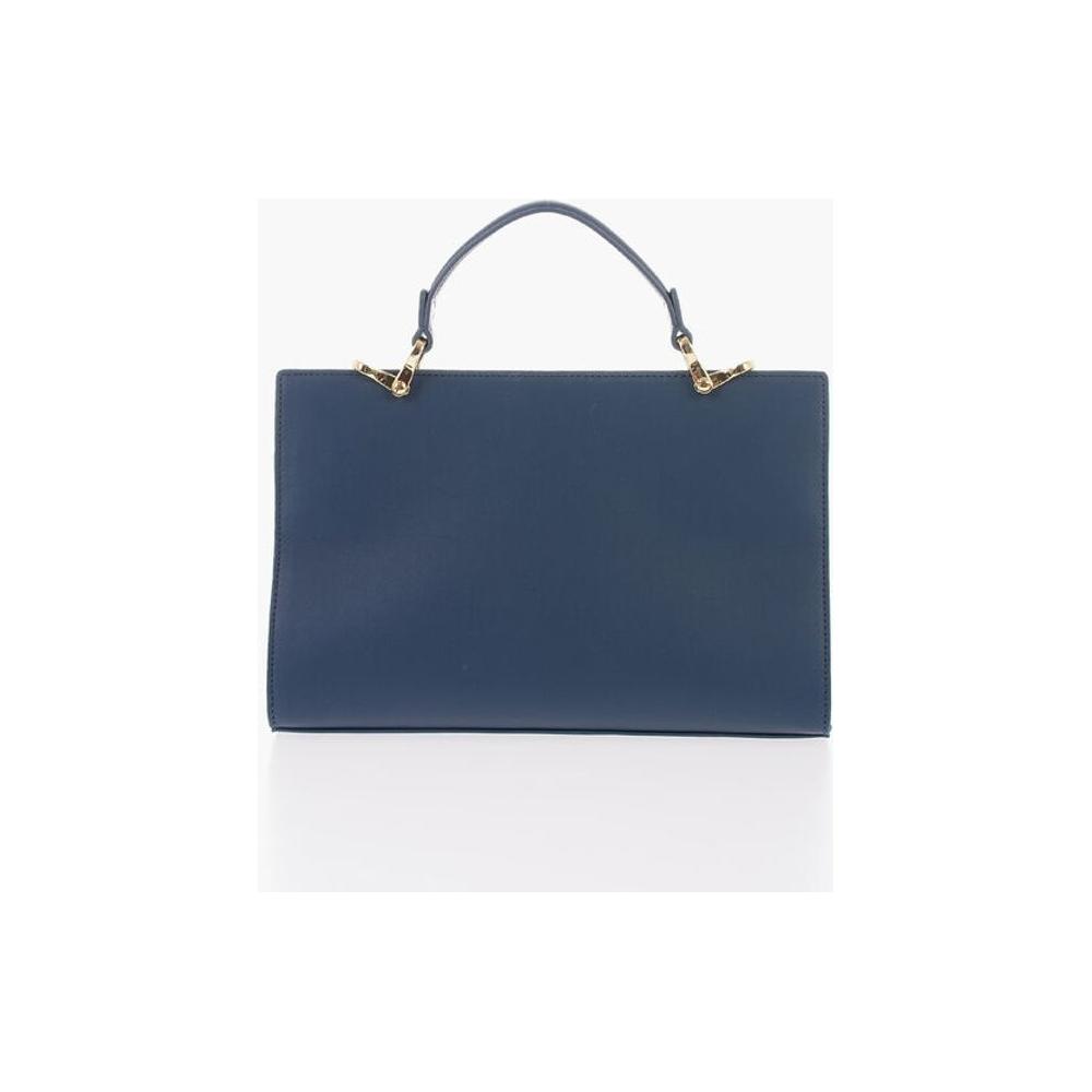 Moschino Moschino LOVE Solid Color bag with Removable Faux Fur Handle MOP490436GD 1728,74866327712,Bags,Blue,Moschino,New with tags,Tote Bags - Women - Bags,Women,Women - Bags