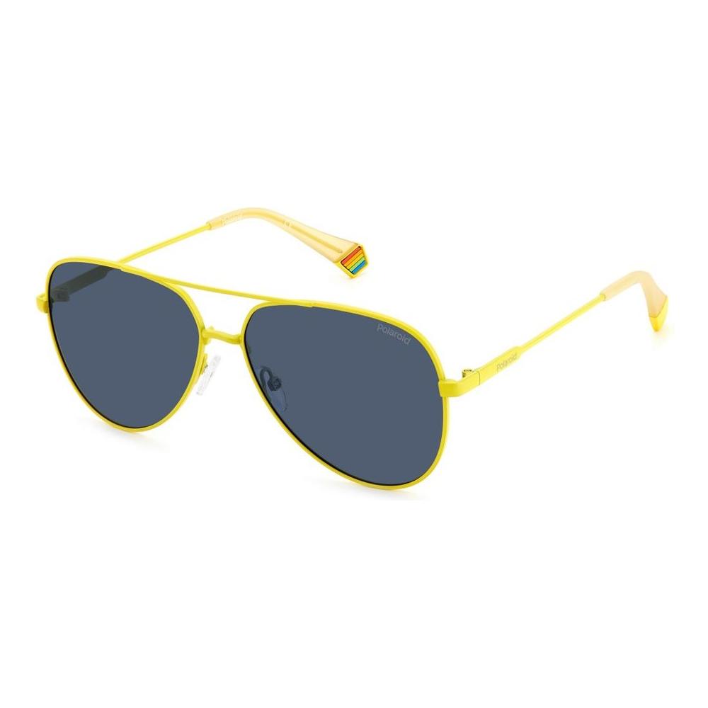 Polaroid Polaroid Yellow Metal Sunglasses POPLD6187S40GAC 1728,New with tags,Polaroid,Unisex,Unisex Sunglasses - Sunglasses,Yellow
