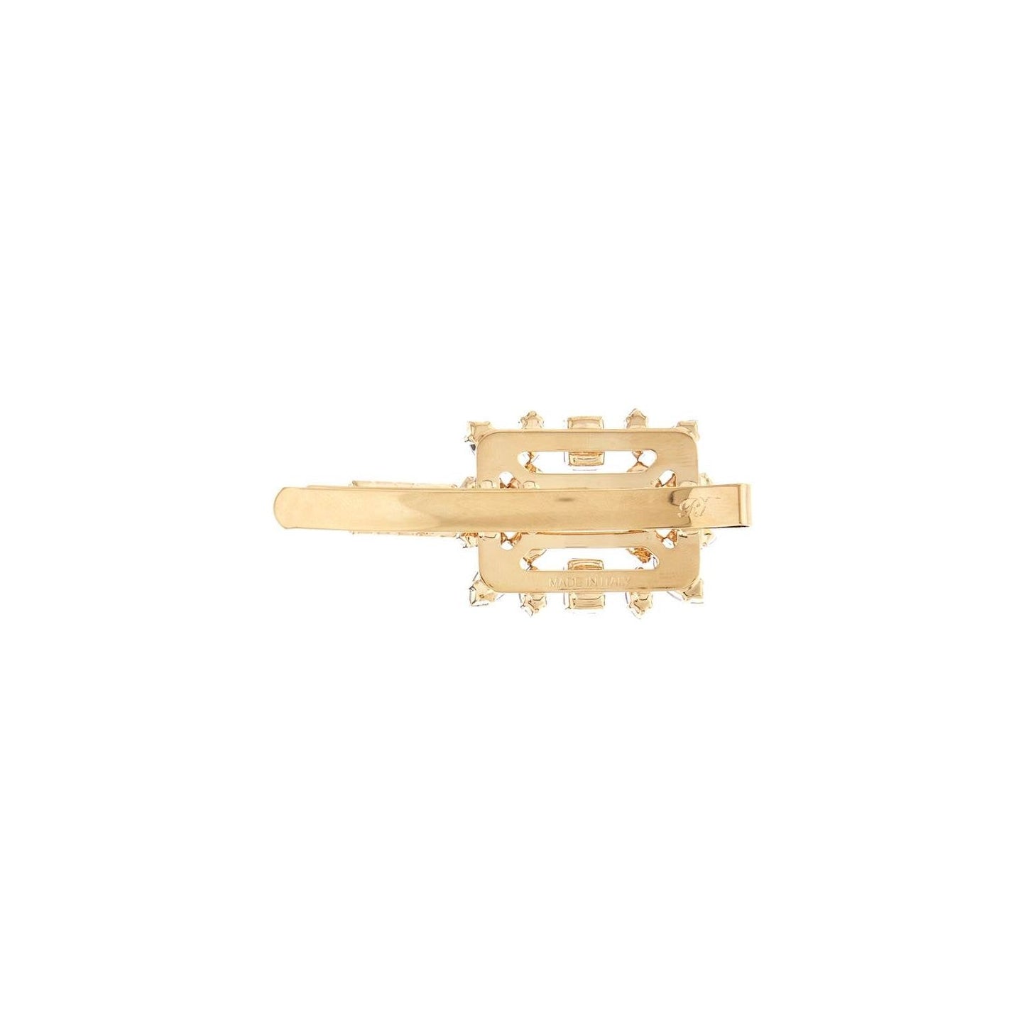 Roger Vivier hair clip with decorative stones light gold
