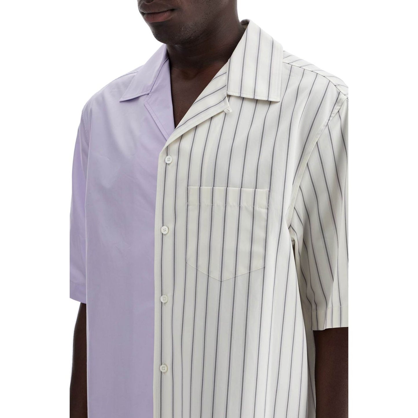 Lanvin asymmetric bowling shirt with Shirts Lanvin Gray