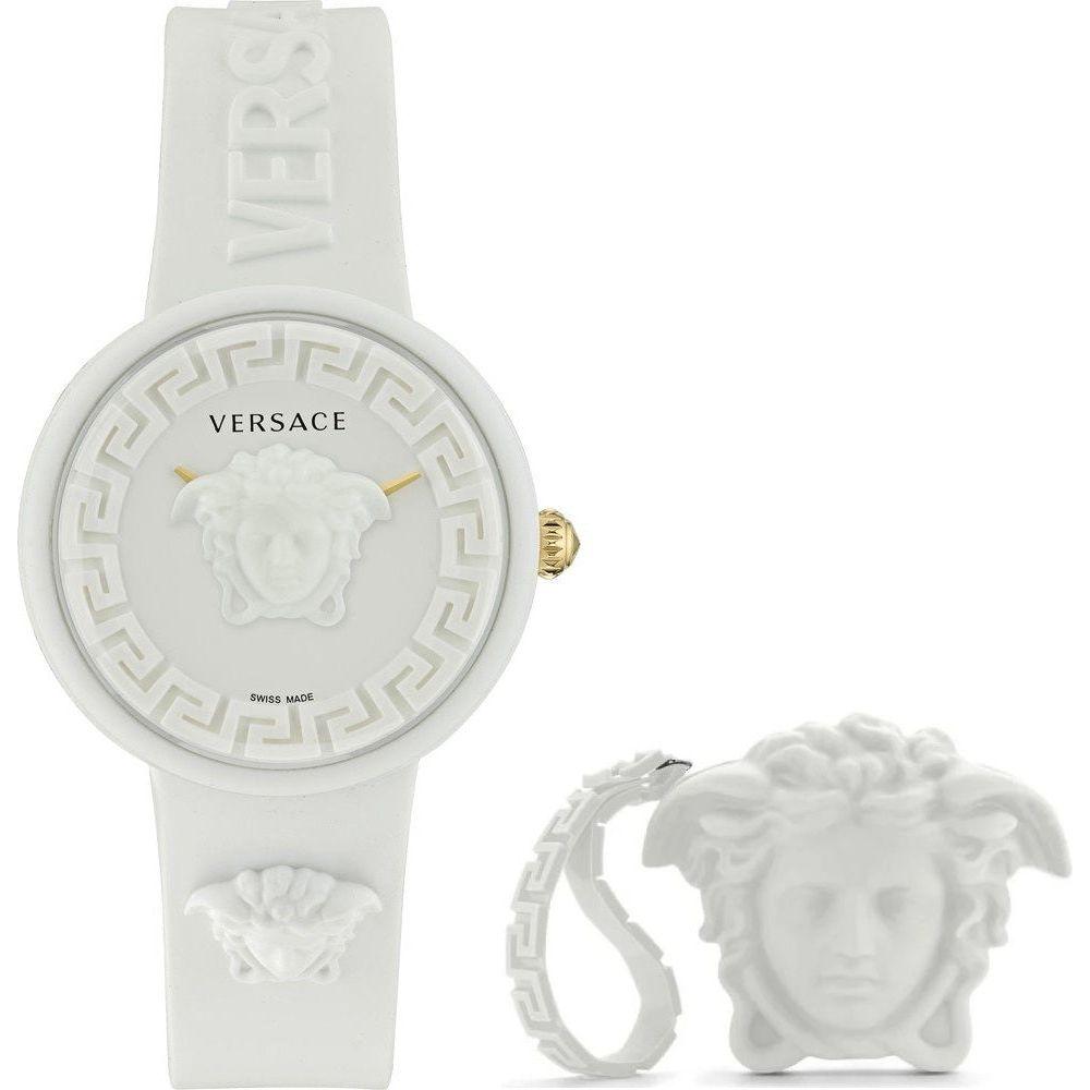 VERSACE Mod. MEDUSA POP 3H + VERSACE WHITE SILICON PURSE WATCHES VERSACE Light Gray