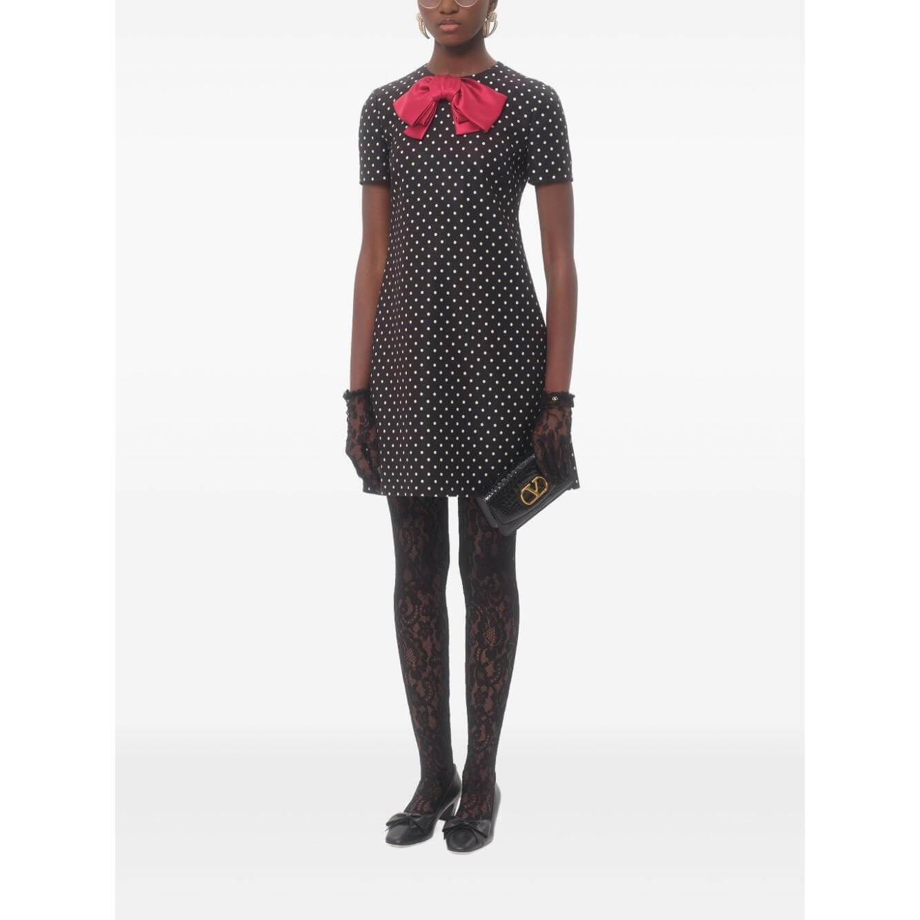 Valentino-Valentino mini dress with bow-LDin,Spring - Summer 2025,Women,Women > Clothing,Women > Clothing > Dresses,Yes Eu-BVADL698SAFQ-P25